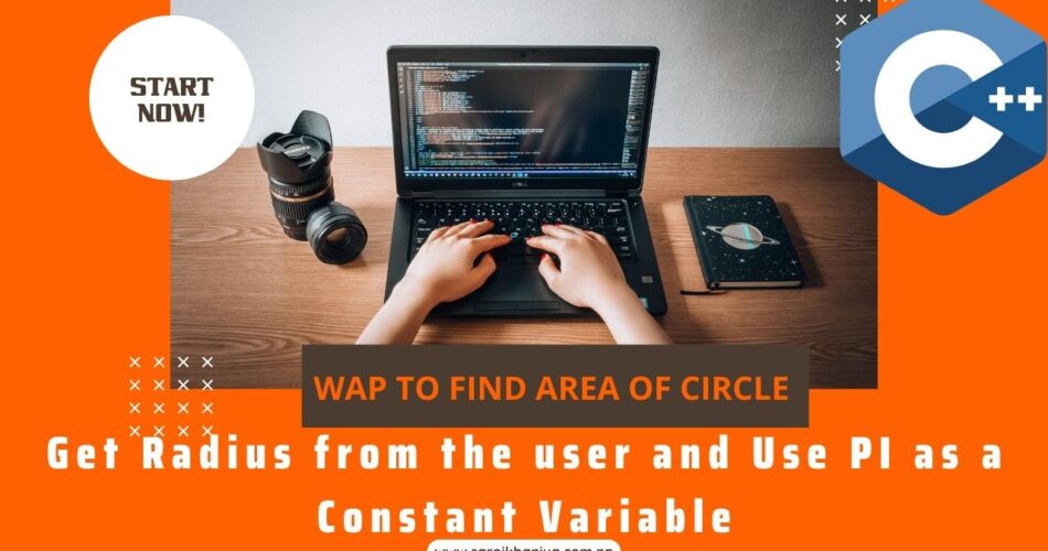 write a c program to find the area of circle